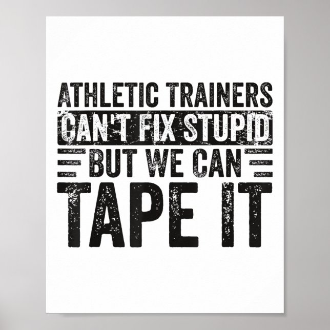 Athletiska Tränare kan inte laga Stud Funny Srts M Poster (Framsidan)