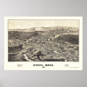 Athol panorama- karta för MORSOR - 1887 Poster