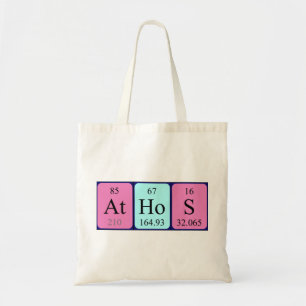Athos periodiskt återkommande påse bord namn tygkasse