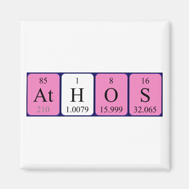 Athos Perios bord namn magnet (Framsidan)