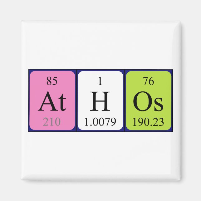 Athos Perios bord namn magnet (Framsidan)