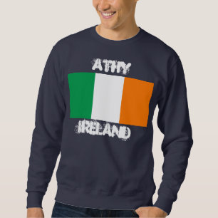 Athy, Irland med irländska flagga Långärmad Tröja