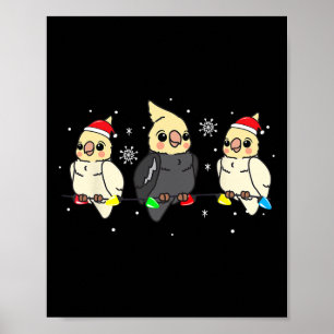 Atiel Bird jul Ljus Funny Pet Julafton Gift Poster