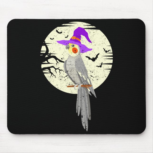 Atiel Bird Witch Hat Funny Halloween Animal Lover  Musmatta (Framsidan)