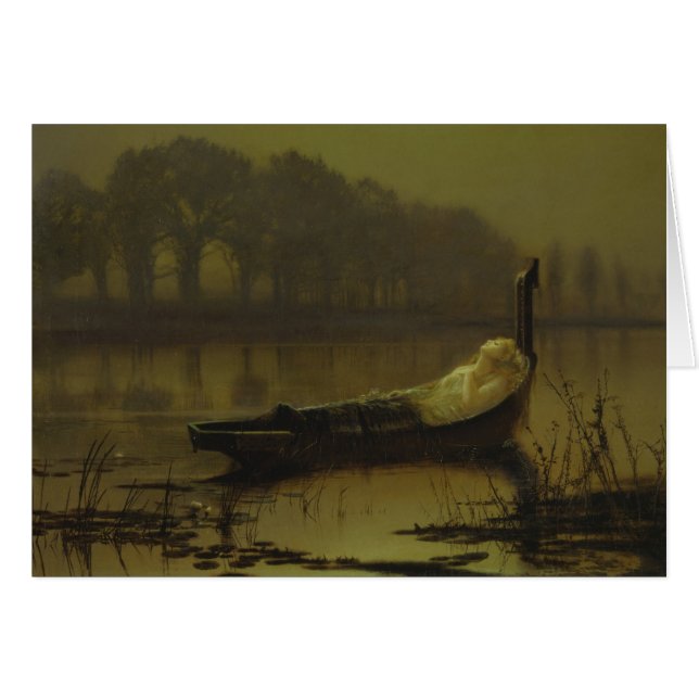 Atkinson Grimshaw Dam på Shalott CC0536-kort Hälsningskort (Framsidan Horizontal)