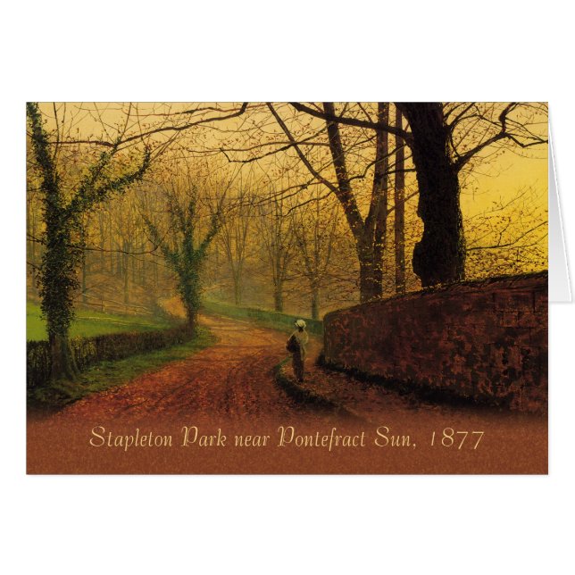 Atkinson Grimshaw Stapleton Park 1877 CC0064 Hälsningskort (Framsidan Horizontal)