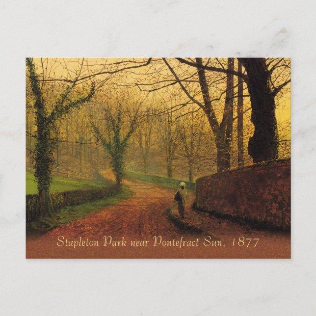Atkinson Grimshaw Stapleton Park 1877 CC0083 Vykort (Framsida)