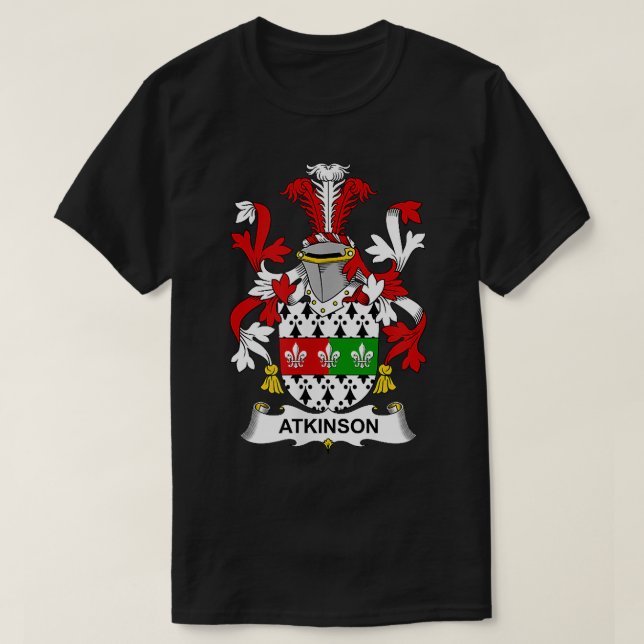 Atkinson Jackar Arm Family Crest T Shirt (Design framsida)