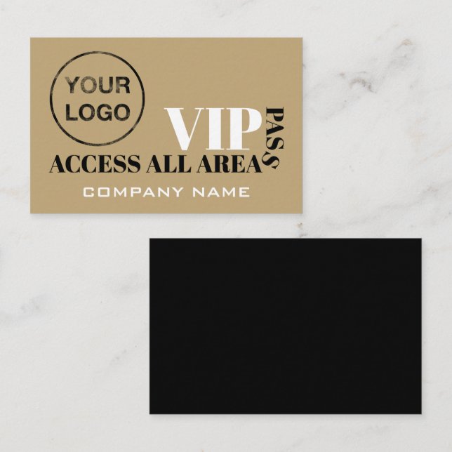 Åtkomst till alla områdens Logotyp, VIP-kort Visitkort (Fram/baksida)