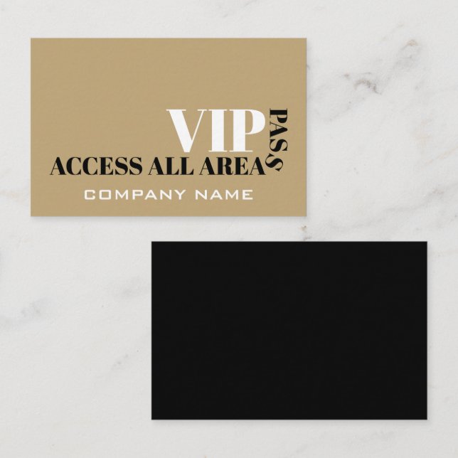 Åtkomst till alla områdesdesign, VIP-kort Visitkort (Fram/baksida)