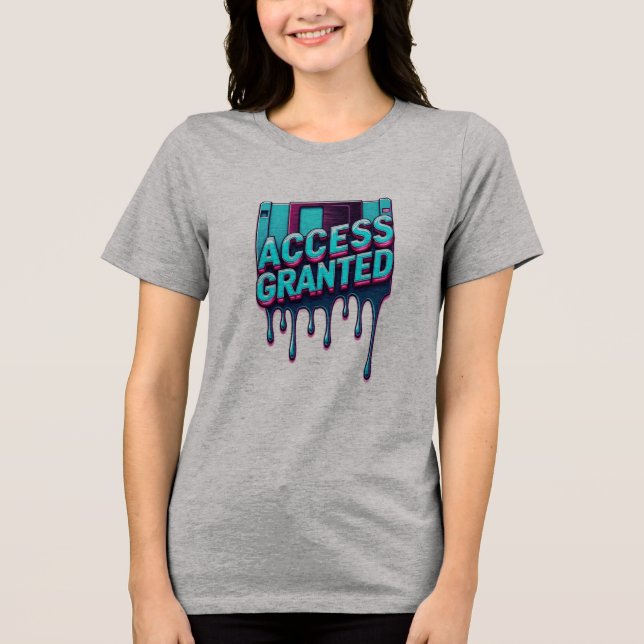 Åtkomst tillåten | Retro Hacker Diskett Grafik T Shirt (Framsida)