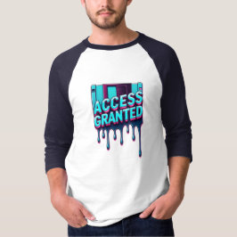 Åtkomst tillåten | Retro Hacker Diskettgrafik T Shirt