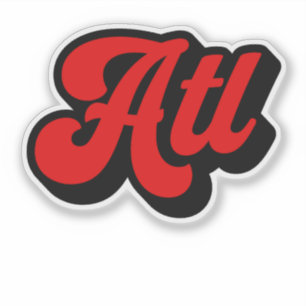 Atl Atlanta Coola GA Retro Vintage Gift Klistermärken