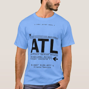 ATL Atlanta Internationell Airport Call Brev T Shirt
