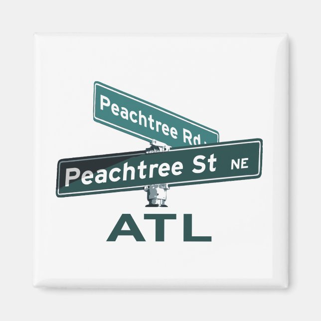 ATL Peachtree Signs Magnet (Framsidan)