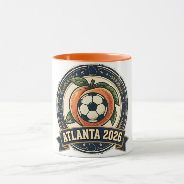 Atlanta 2026 VM-värdstad Vintage Fotboll Mugg (Center)
