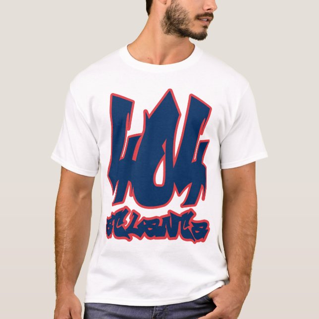 Atlanta 404 riktnummerskjorta - hökfärger tee (Framsida)
