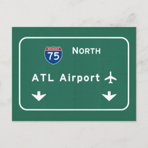 Atlanta ATL Airport I-75 N Interstate Georgia - Vykort