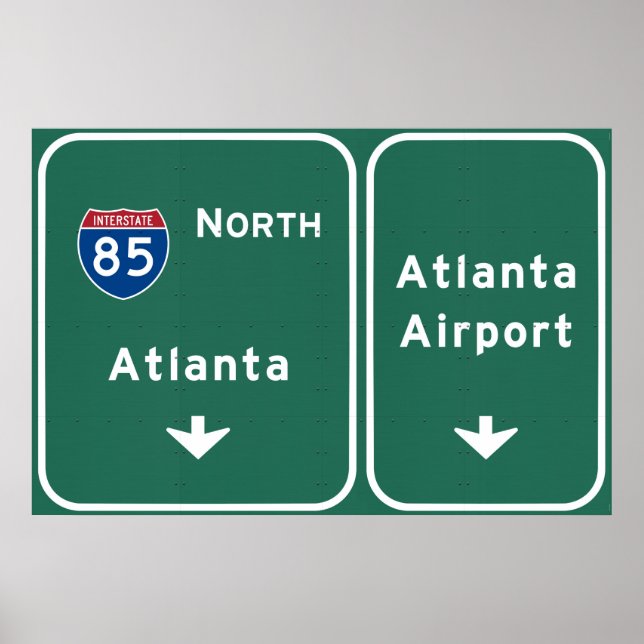 Atlanta ATL Airport I-85 N Interstate Georgia - Poster (Framsidan)