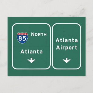 Atlanta ATL Airport I-85 N Interstate Georgia - Vykort
