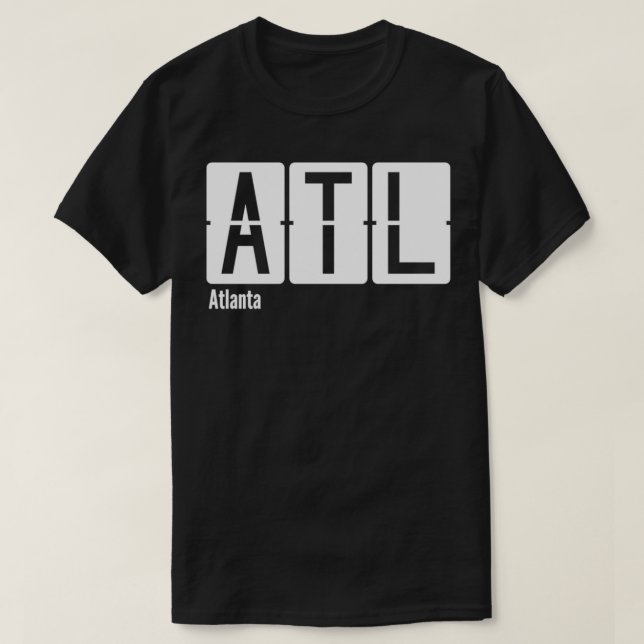 Atlanta ATL flygplatskod T Shirt (Design framsida)