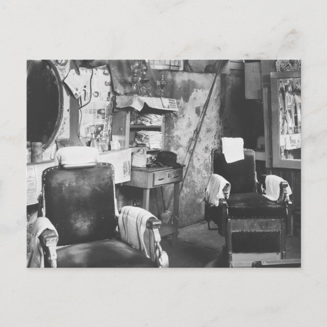 Atlanta Barber Shop, 1930-talet Vykort (Framsida)