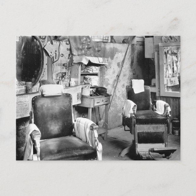 Atlanta barberare, 1936 vykort (Framsida)