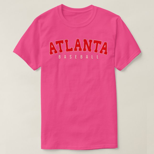 Atlanta Baseball TShirt T Shirt (Design framsida)