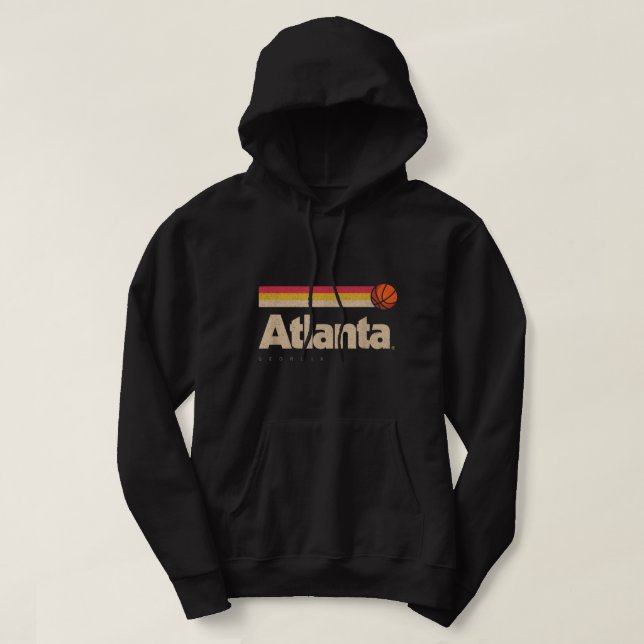 Atlanta Basketball B-Boll City Georgia Retro Atlan Hoodie (Design framsida)