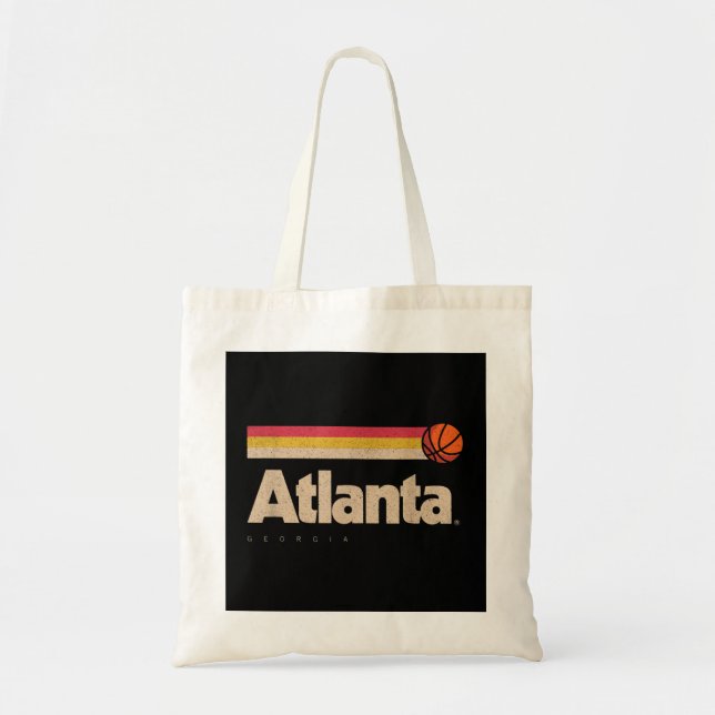 Atlanta Basketball B-Boll City Georgia Retro Atlan Tygkasse (Framsidan)