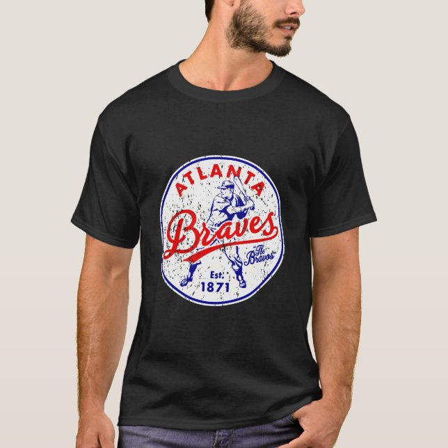 Atlanta Bravesss Baseball Vintage T Shirt (Framsida)