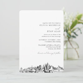 Atlanta Bröllop Elegant Skyline-inbjudan Inbjudningar