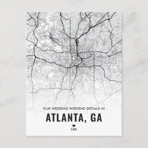 Atlanta Bröllopshelg Detaljer Införkortningskort Tilläggskort