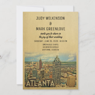 Atlanta bröllopsinbjudan Georgia Inbjudningar