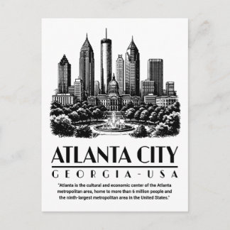 Atlanta City Georgia USA Vykort
