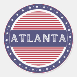 Atlanta City Pride Emblem – Amerikansk Identitet Runt Klistermärke