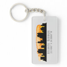 Atlanta City Skyline Karta Coordinates