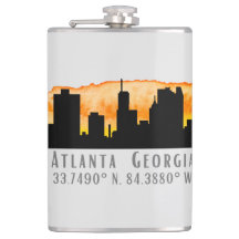 Atlanta City Skyline Karta Coordinates