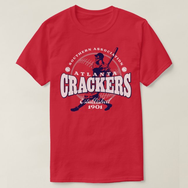 Atlanta Crackers Baseball T Shirt (Design framsida)