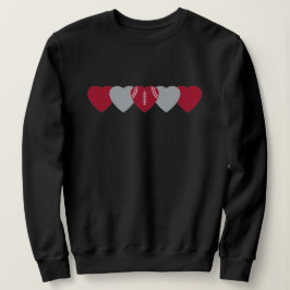Atlanta Falcons Heart Football Mörk T Shirt