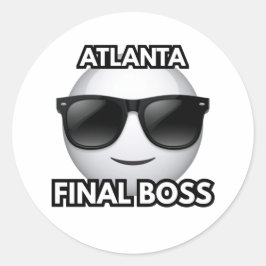Atlanta Final Boss Cool Emoji Klistermärke