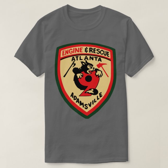 Atlanta Fire Station 9 T Shirt (Design framsida)