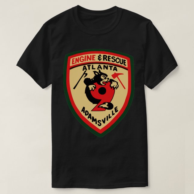 Atlanta Fire Station 9 T Shirt (Design framsida)