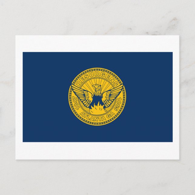 Atlanta Flag Postkort Vykort (Framsida)