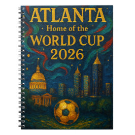Atlanta Football Elegant Konstverk 2026 Anteckningsbok
