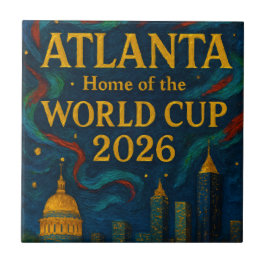 Atlanta Football Elegant Konstverk 2026 Kakelplatta