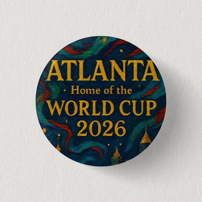 Atlanta Football Elegant Konstverk 2026 Knapp (Framsida)