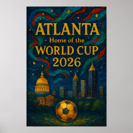 Atlanta Football Elegant Konstverk 2026 Poster