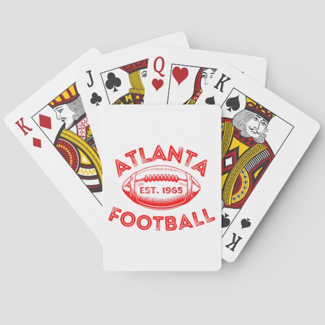 Atlanta Football Vintage Stil Casinokort (Baksidan)