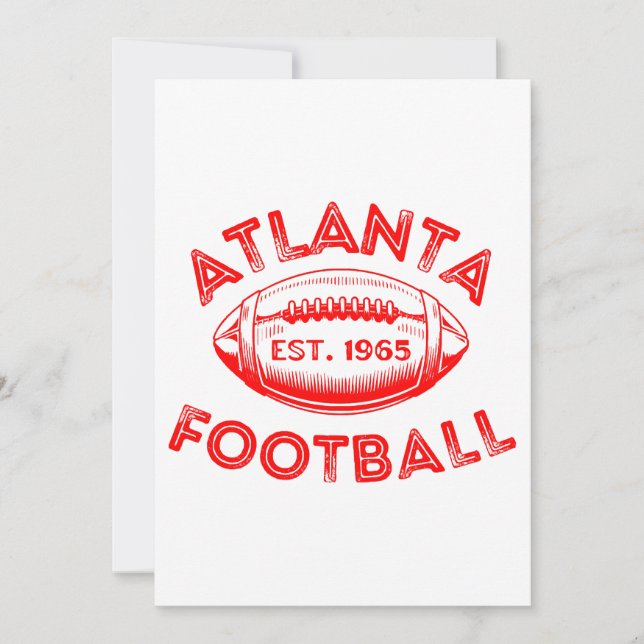 Atlanta Football Vintage Stil Inbjudningar (Framsida)
